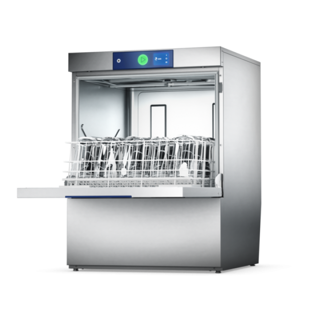 Het model voor professioneel gebruik en een hoge capaciteit voor restaurants, hotels en bars. Rek afmeting. Veel beladingsruimte, perfect hygiënisch eindresultaat, rek afmeting 500 x 500 mm.
